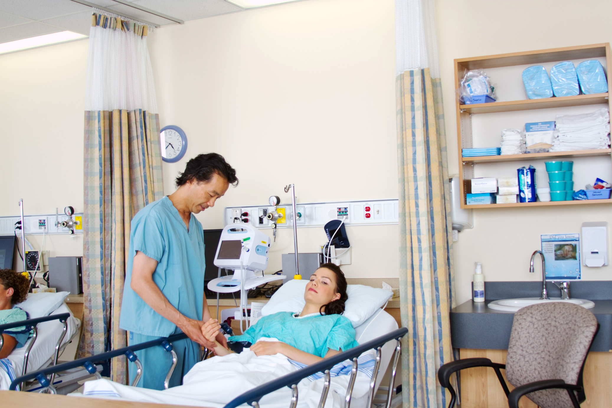 Patient in recovery room