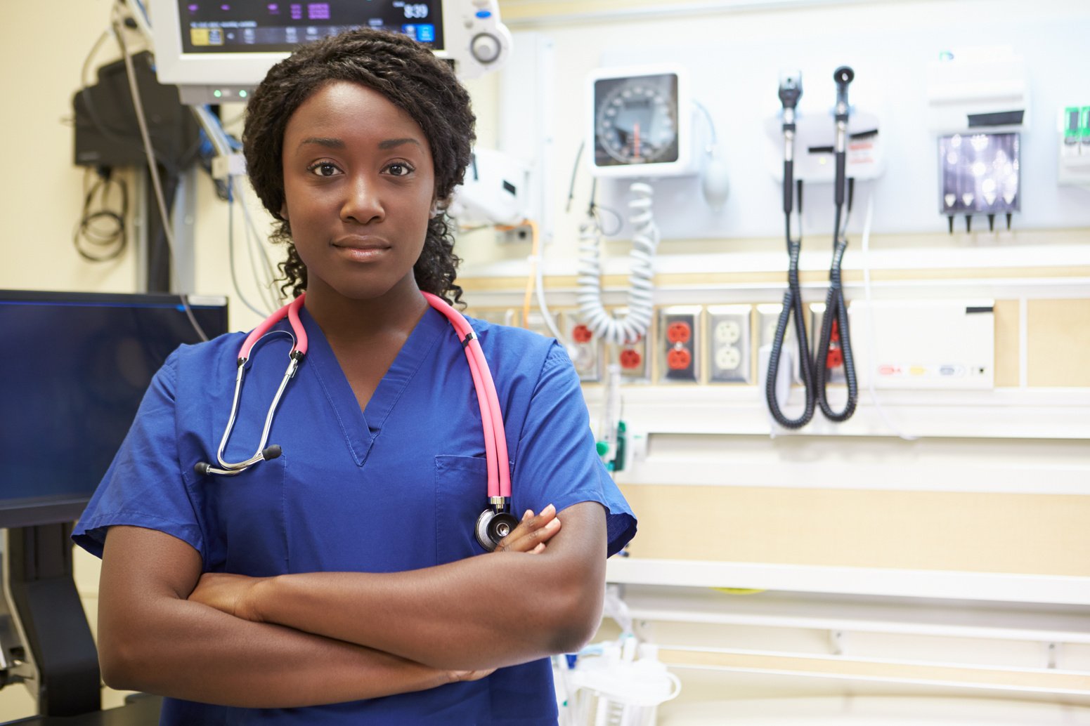 Portrait of Female Nurse in Emergency Room